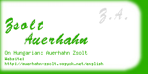 zsolt auerhahn business card